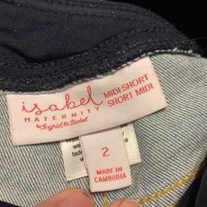 Maternity jean shorts